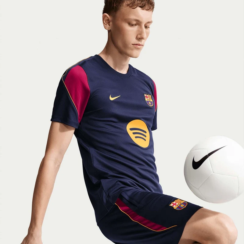 FC Barcelona Strike Voetbal Dri-FIT Short-Sleeve Top