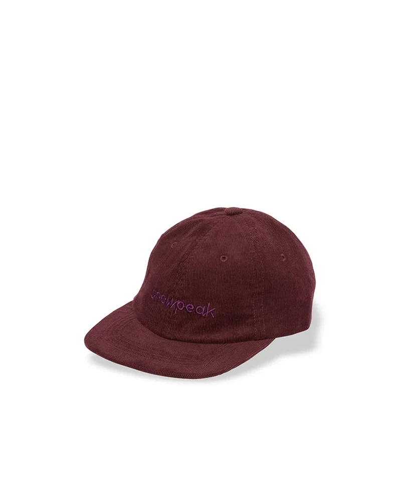 Snow Peak Corduroy Logo Design Cap Burgundy