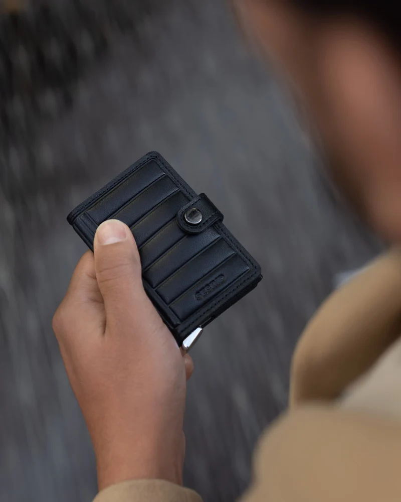Secrid Premium Miniwallet+ Emboss Lines Black