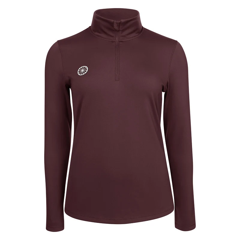The Indian Maharadja Women performance half zip Dark Berry