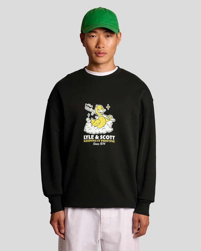 Chest Print Graphic Sweatshirt
