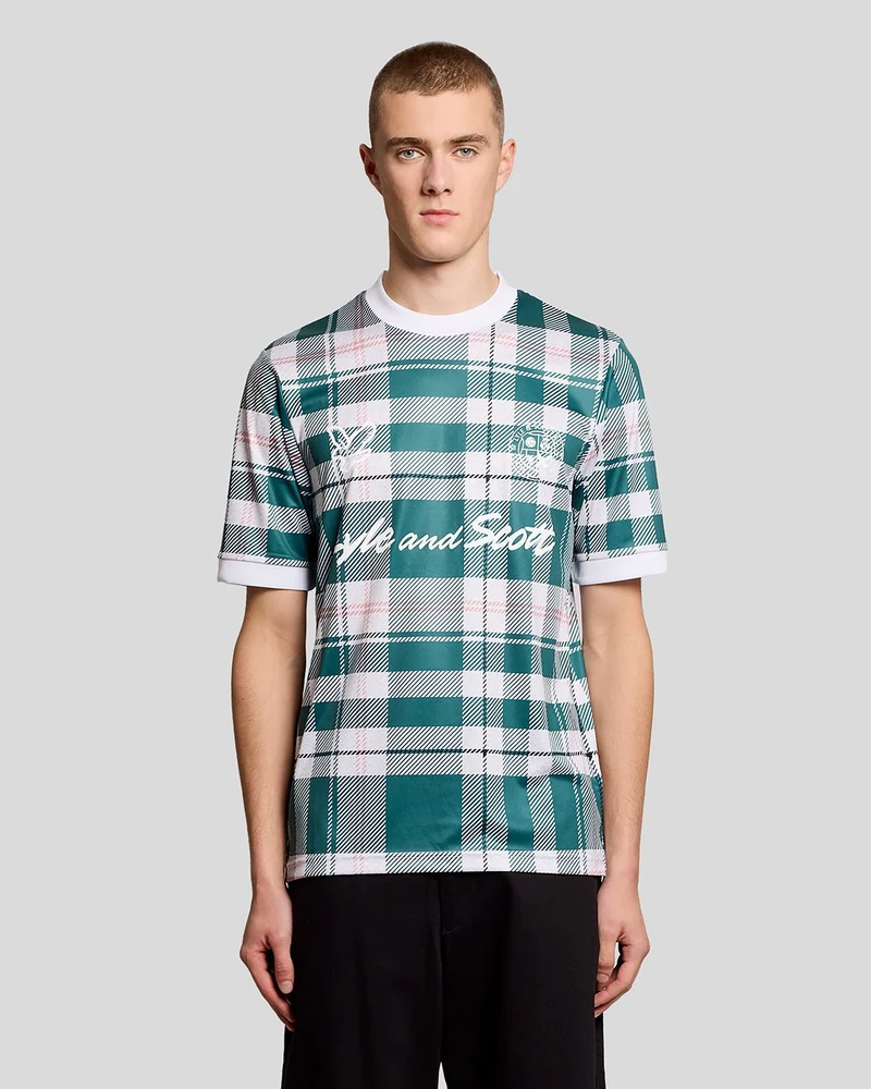 Sports Tartan Check Football Shirt