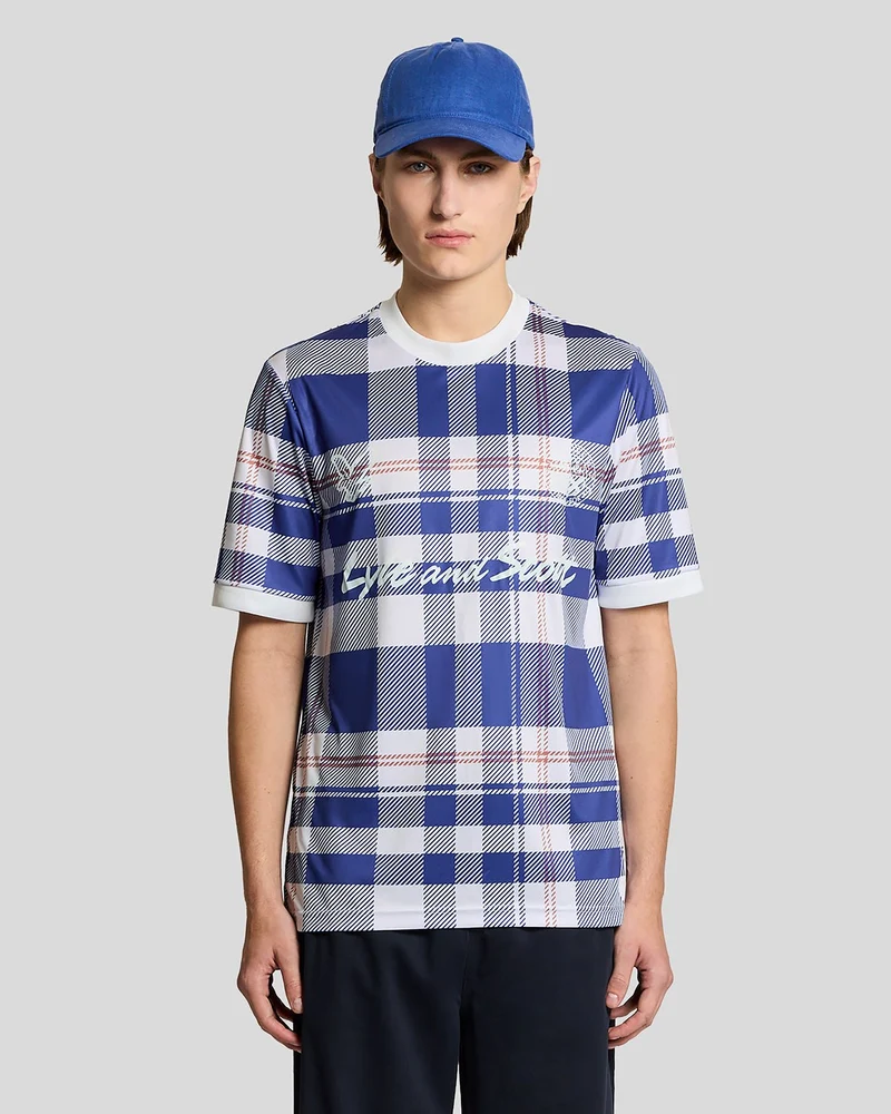 Sports Tartan Check Football Shirt