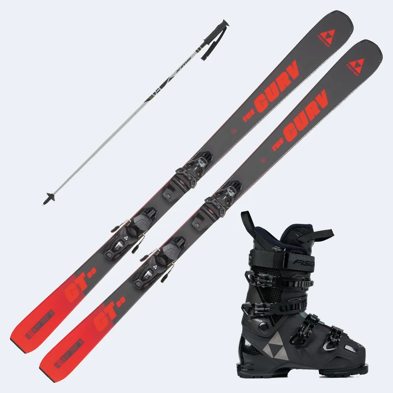 2026 Fischer XTR The Curv GT 80 Skis with Fischer Premio 80 HV Boots and Poles