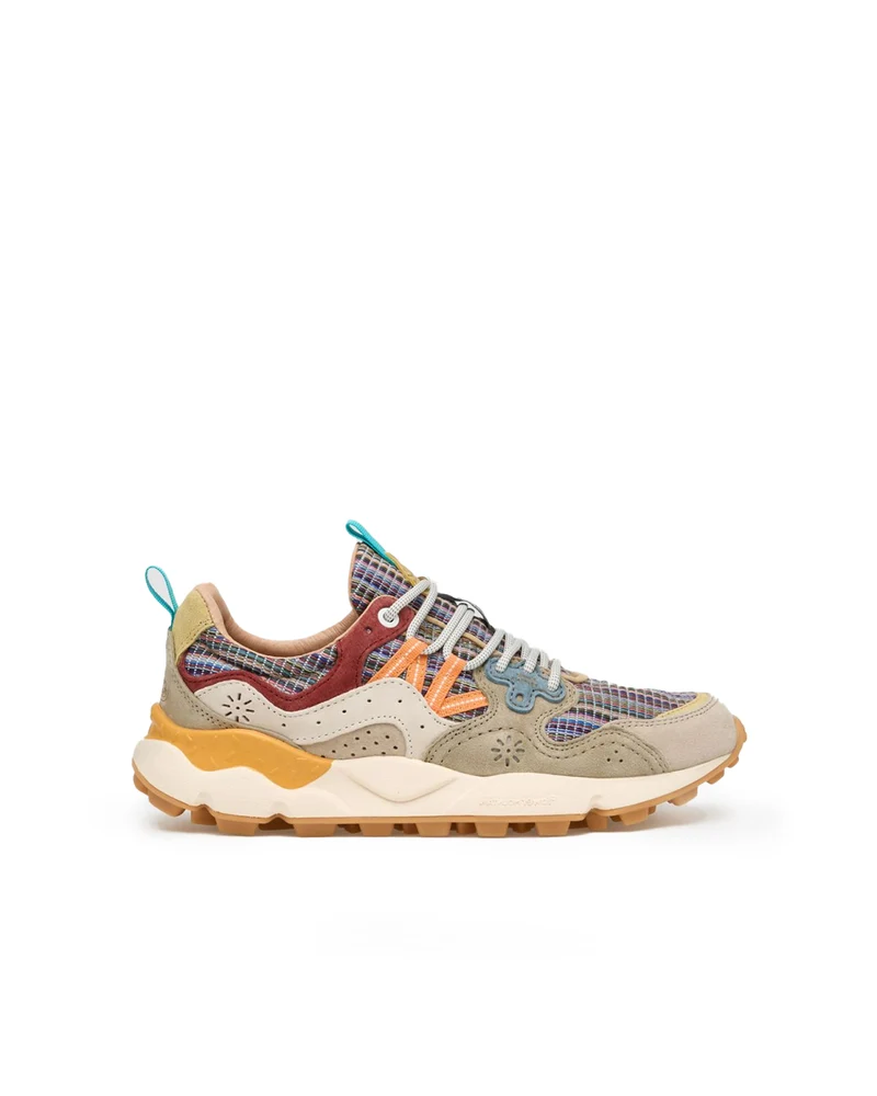 Flower Mountain Yamano 3 Uni Suede Cotton Striped Grey / Military / Rust