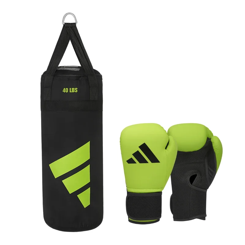 Adidas Bokszak Set voor Kinderen Groen/Zwart 10 Oz - 20 Kg