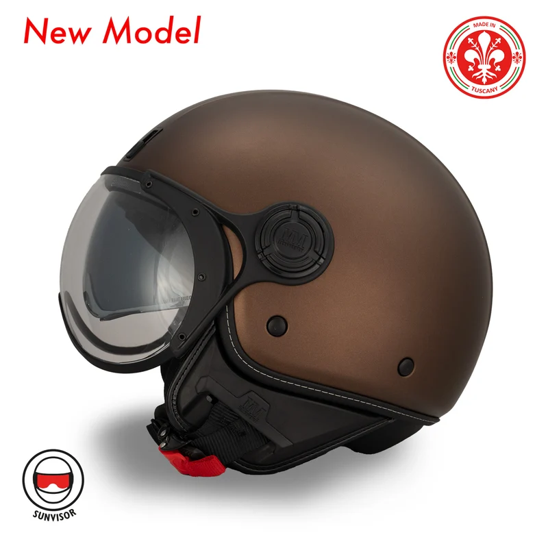 MM Independent A-Ventura Brown Monochrome Jet Helmet