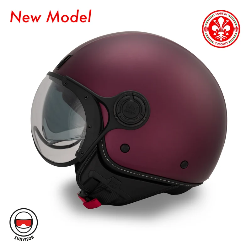 MM Independent A-Ventura Matte Magenta Monochrome Jet Helmet