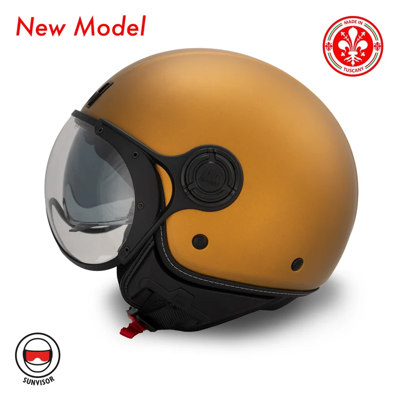 MM Independent A-Ventura Gold Monochrome Jet Helmet