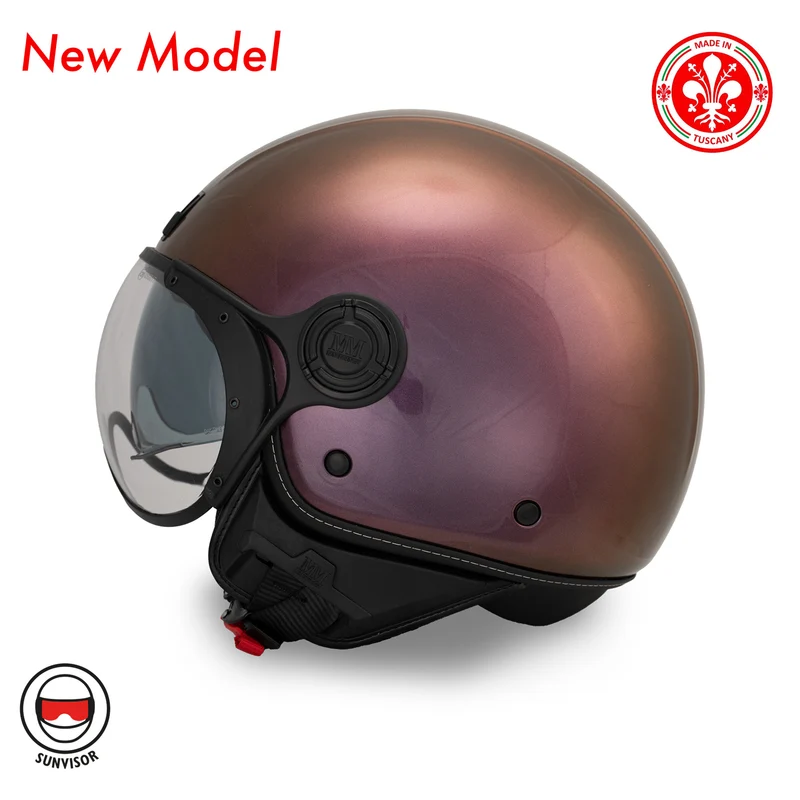 MM Independent A-Ventura Cameleon Magenta Iridescent Monochrome Jet Helmet