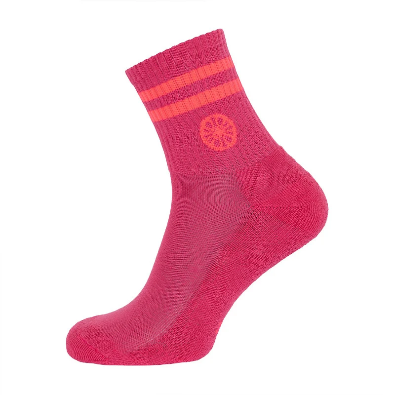 The Indian Maharadja Striped Short Sock - Berry Rose