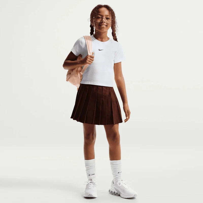 sportswear big kid's Aansluitend cropped geribde T-shirt