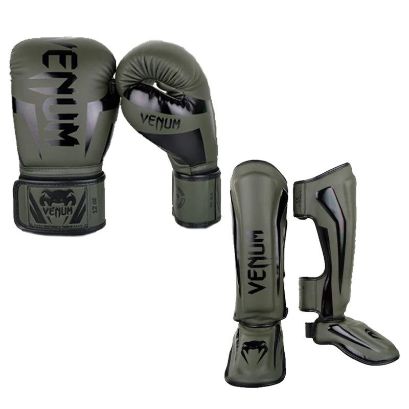 Venum Kickboks Set Elite Khaki/Zwart