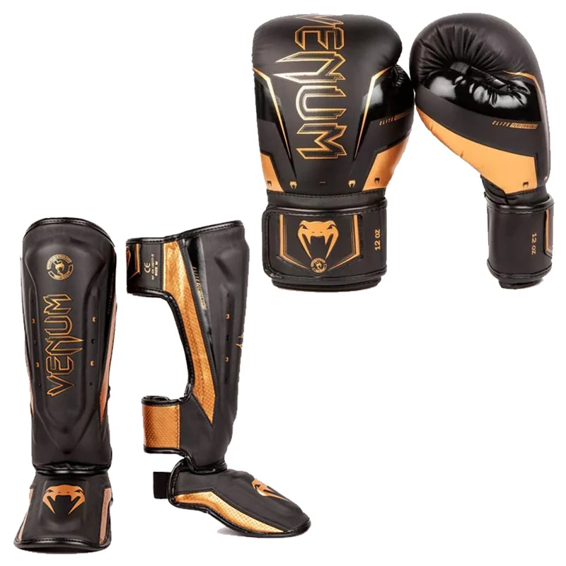 Venum Kickboks Set Elite Evo Zwart/Brons