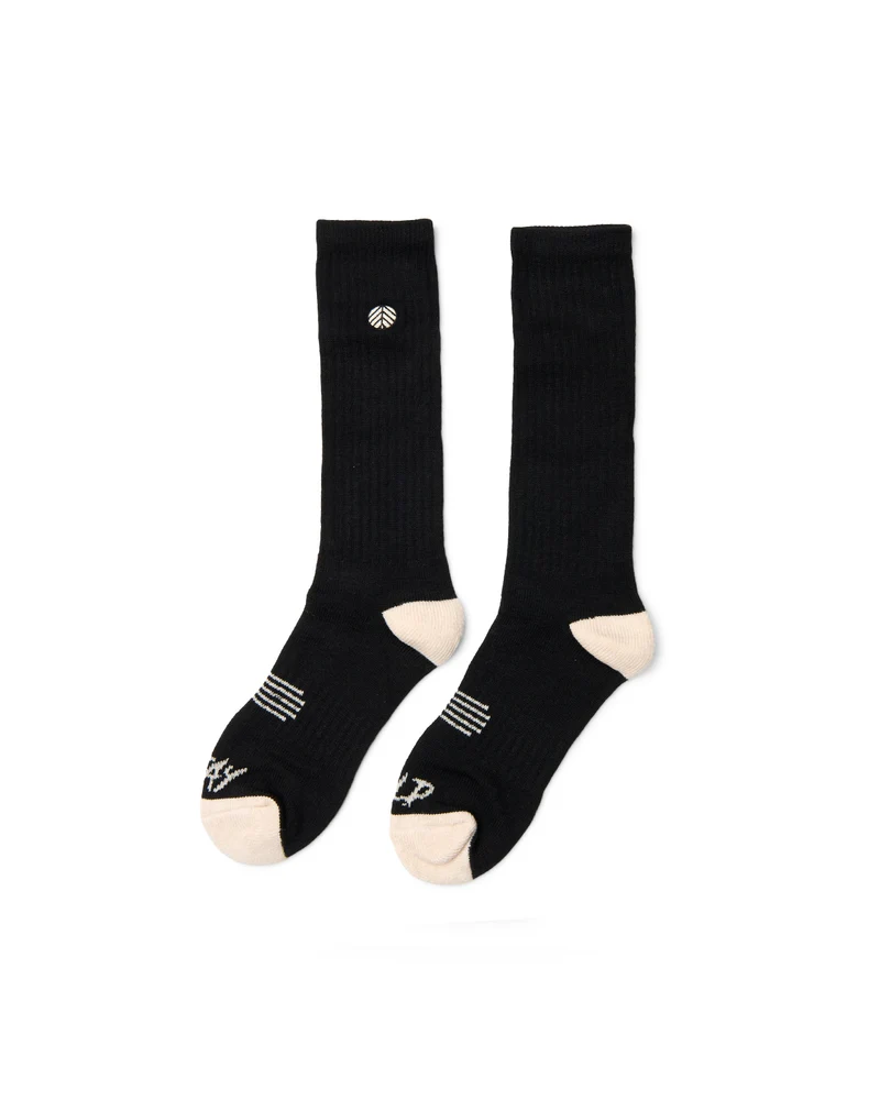 Behind The Pines Performance Merino Hikers Black Noir