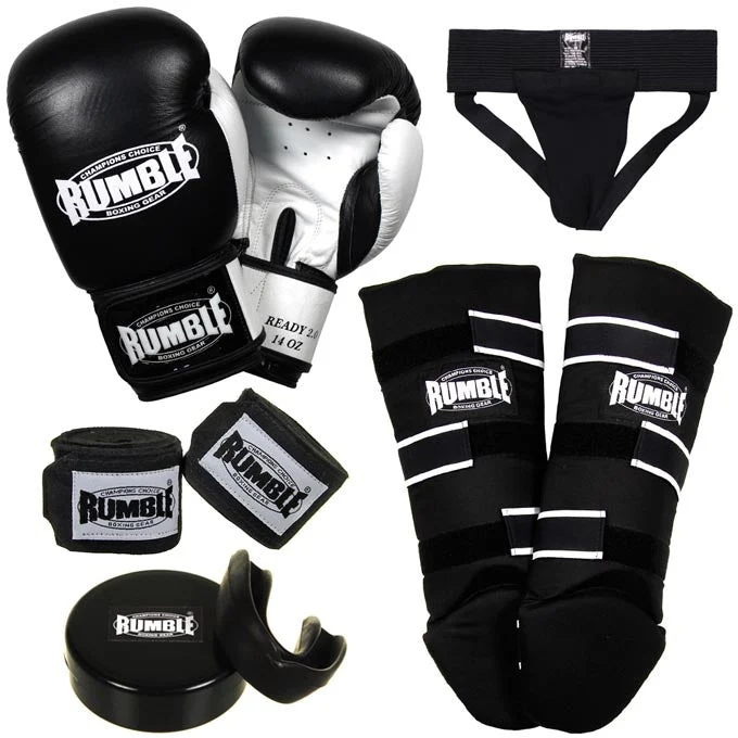 Rumble Kick-Thaibokspakket voor de Beginner Nr.3 Zwart-Wit