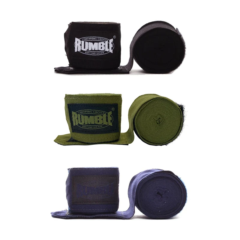 Rumble Bandage Boksen 3 Paar - 4.6 Meter - Zwart/Army/Navy