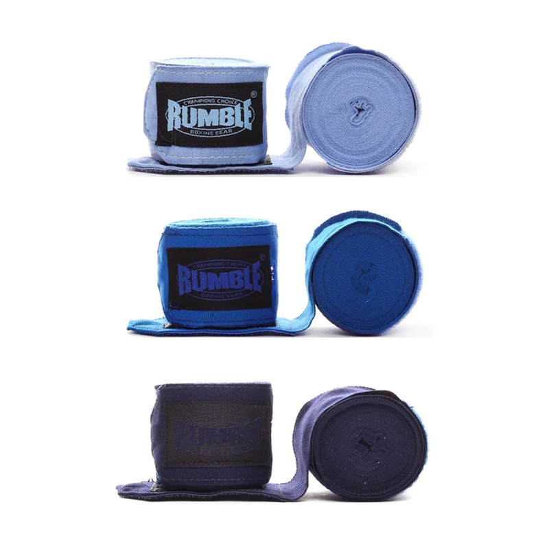 Rumble Bandage Boksen 3 Paar - 4 Meter - Baby Blauw/Blauw/Navy