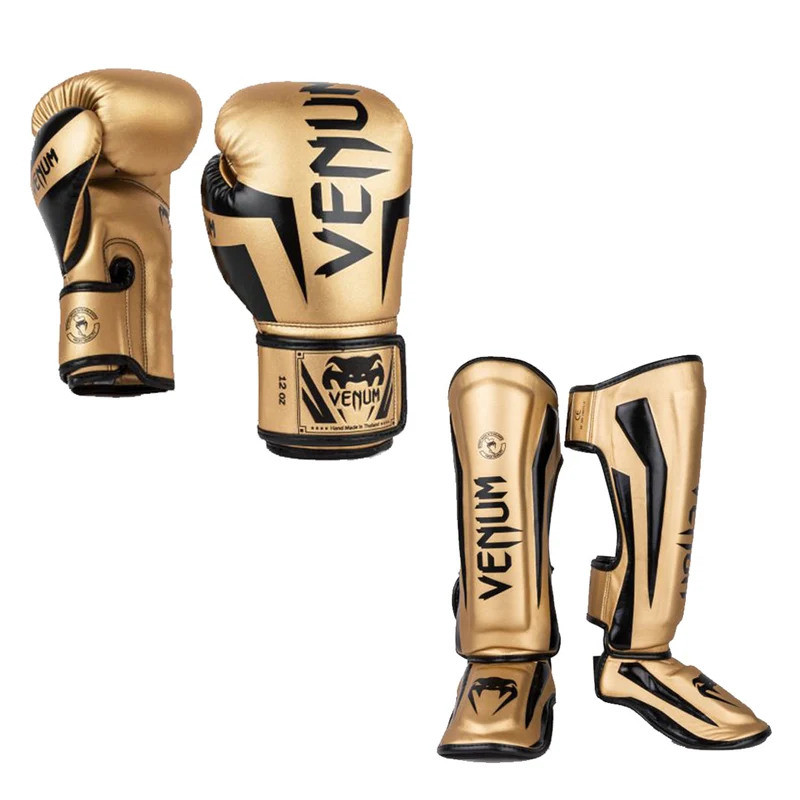 Venum Kickboks Set Elite Goud/Zwart