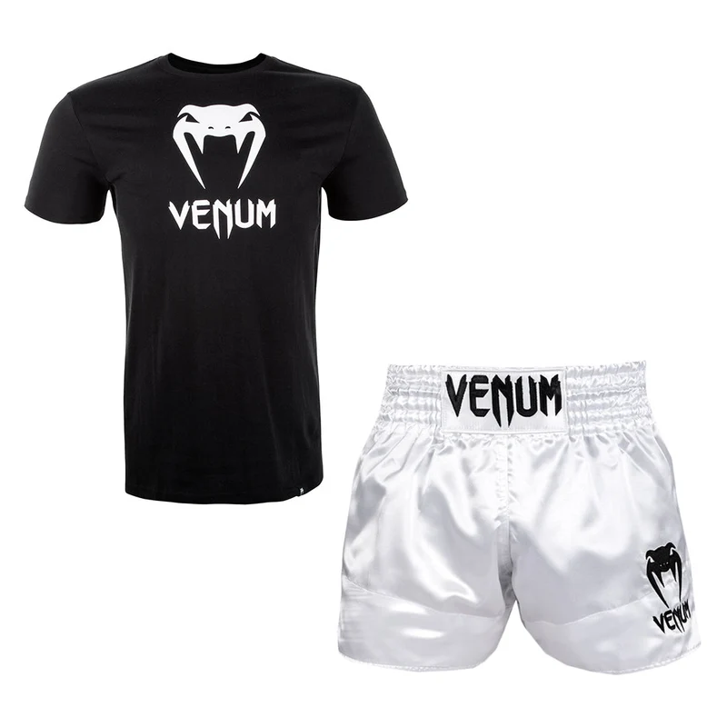 Venum Kleding Set T-shirt Classic Zwart/Wit - Short Classic Wit/Zwart