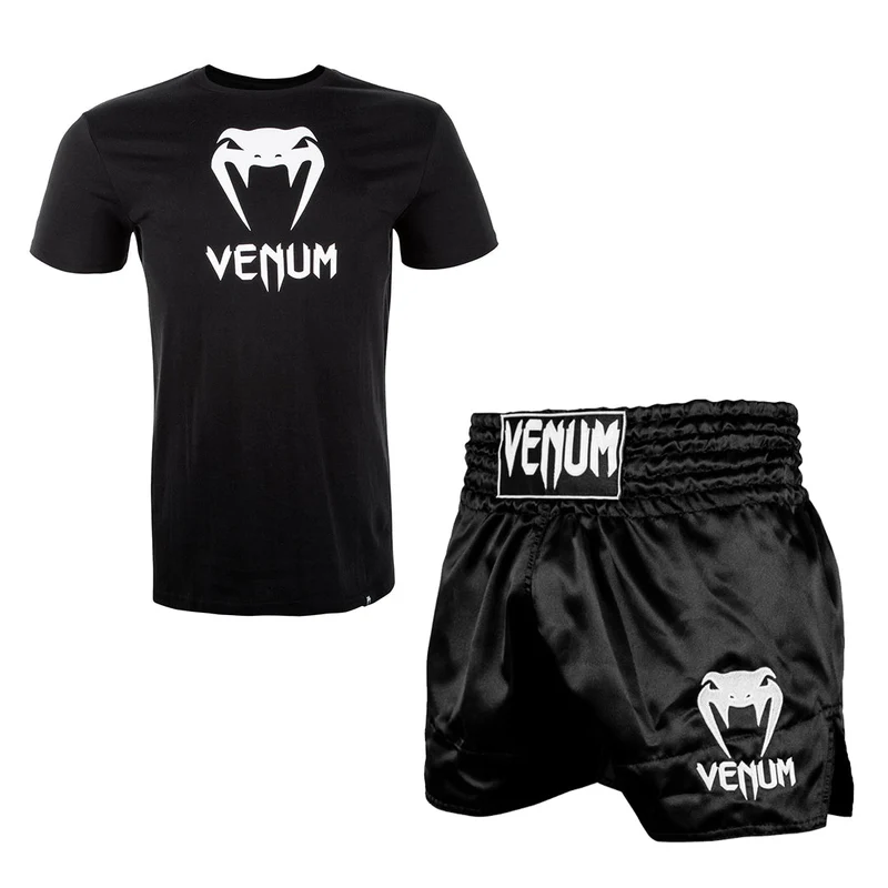 Venum Kleding Set T-shirt Classic Zwart/Wit - Short Classic Zwart/Wit