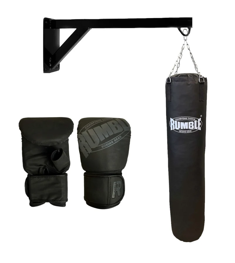 Bokszakset Rumble 150cm Muurbeugel Prof Zakhandschoenen Rumble Ready Leer