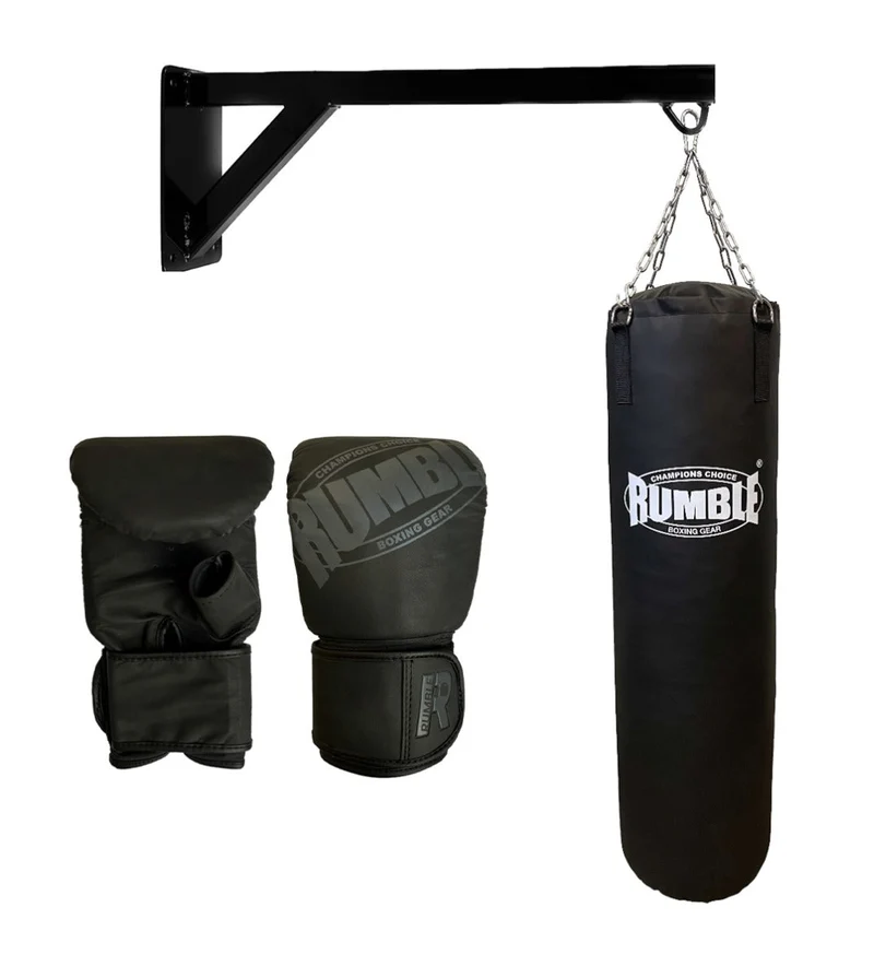 Bokszakset Rumble 120cm Muurbeugel Prof Zakhandschoenen Rumble Ready Leer
