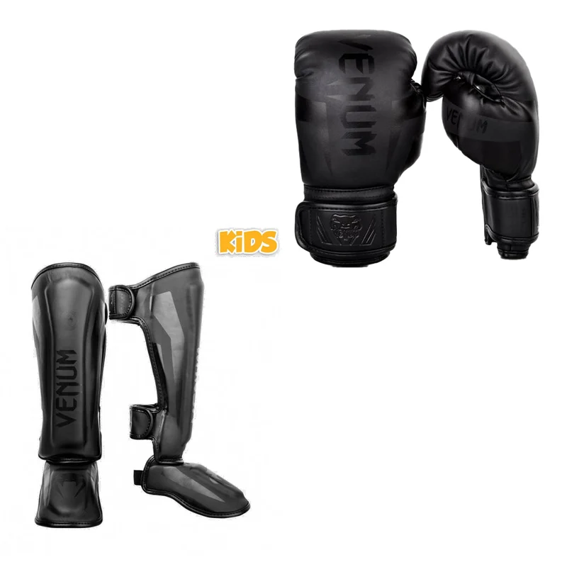 Venum Kickboks Set Elite Kids Zwart/Zwart