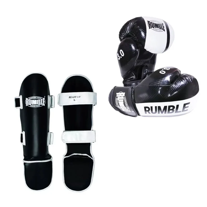 Rumble Kickboksset Ready PU Senior Zwart/Wit