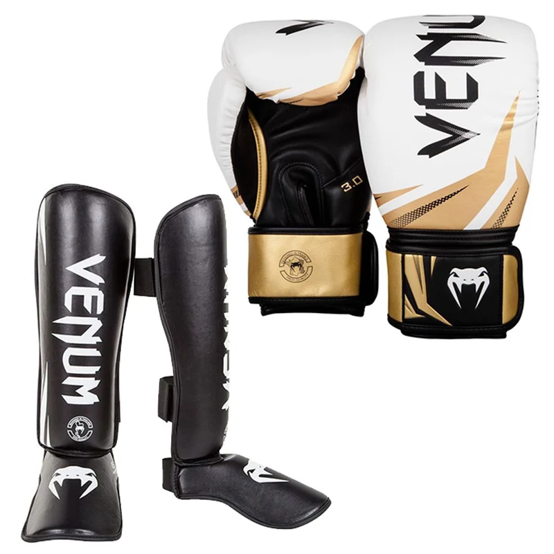 Venum Kickboks Set Challenger Wit/goud - Zwart/Wit