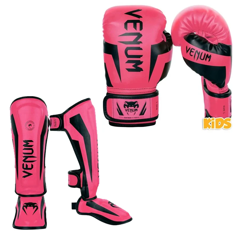 Venum Kickboks Set Elite Neon Pink Kids