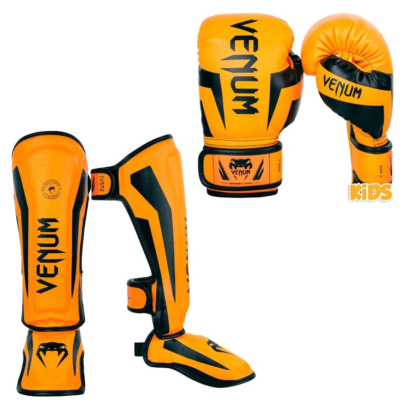 Venum Kickboks Set Elite Neon Orange Kids