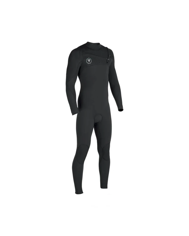 Vissla 7 Seas 3/2 Full Chest Zip Black Wetsuit