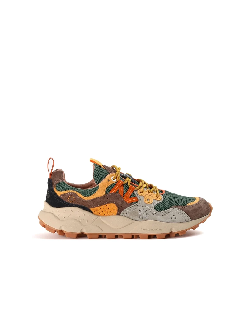 Flower Mountain Yamano 3 UNI Suede Nylon Mesh Taupe / Green / Ocra