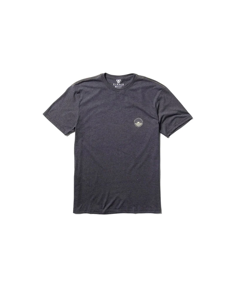 Vissla Surf Check Comp Lite Eco Performance Tee Black Heather