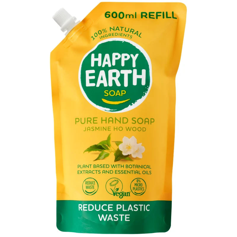 Happy Earth Jasmine Ho Wood Handzeep Navulling 600 ml