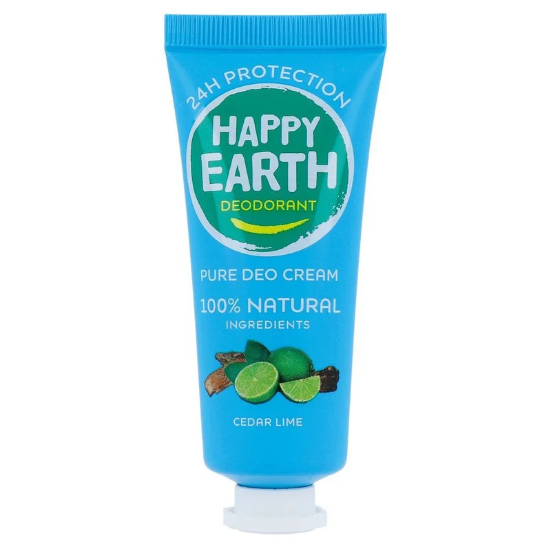 Happy Earth 100% Natuurlijke Deodorant Cream Cedar Lime 40 ml