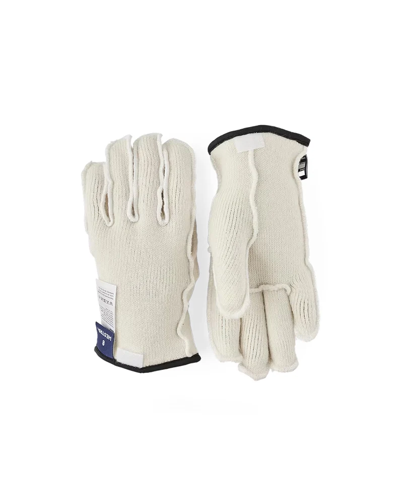 Hestra Wakayama Wool Liner Long 5 Finger Offwhite