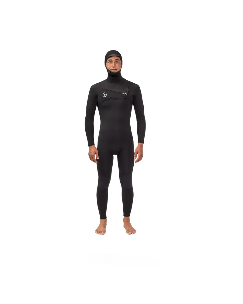 Vissla 7 Seas 5/4/3 Full Hooded Chest Zip Black Wetsuit
