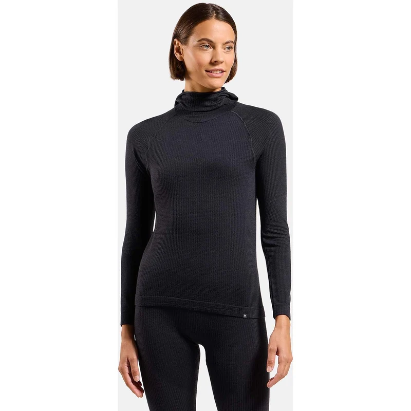 performance wool base layer shirt met facemask