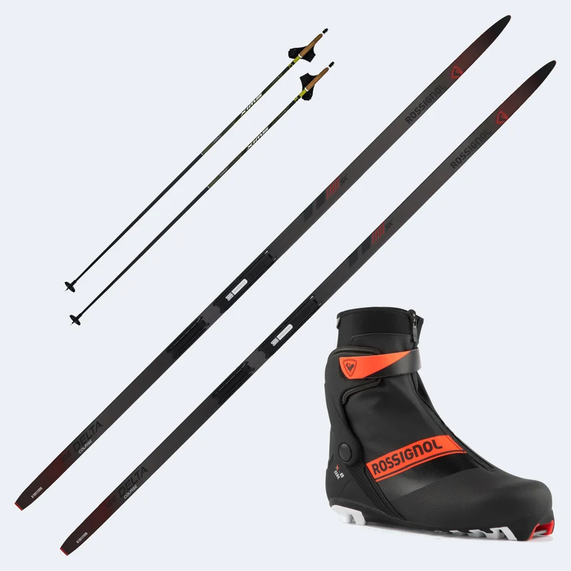2027 Rossignol Delta Course Skating Skis with Rossignol X-8 Skate Boots and Poles