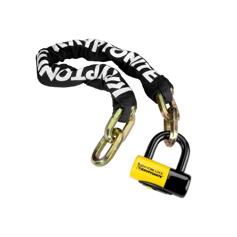 New York Fahgettaboudit Chain NY Disc U-Lock Sold Secure Gold