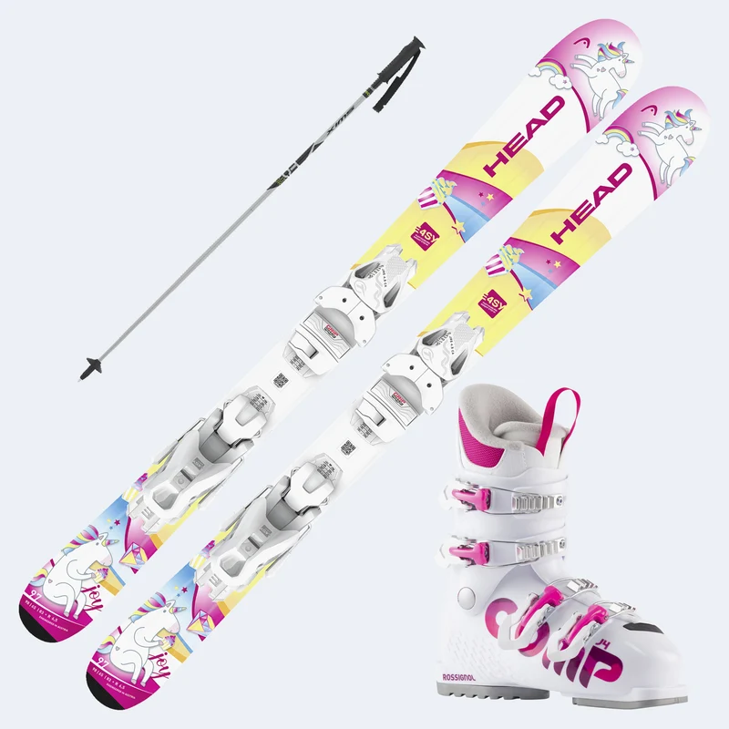 2026 Head Unicorn Jr Junior Skis with Comp J Boots and Poles