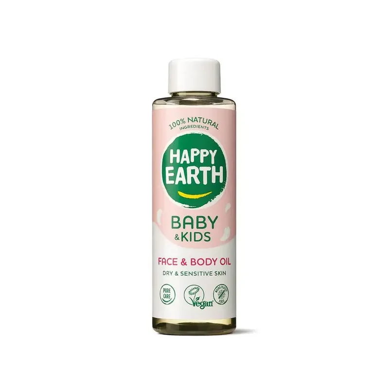 Happy Earth gezicht & lichaamolie baby & kids 150 ml